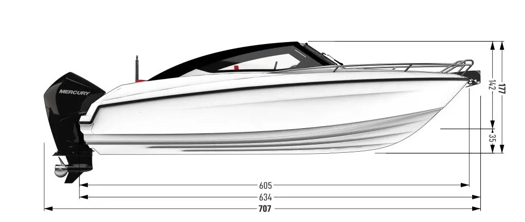 Zeichnung Parker 630 Bowrider