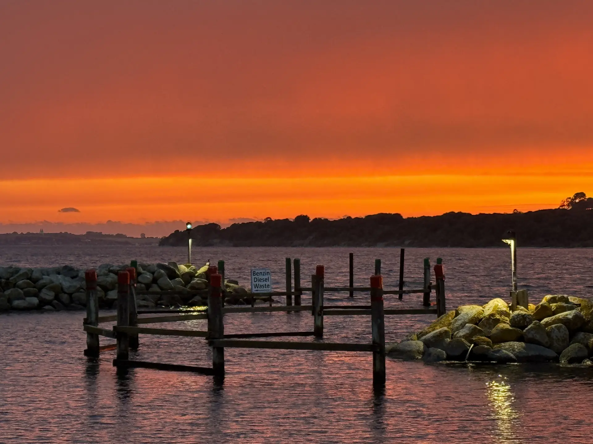Yachthafen im Abendrot